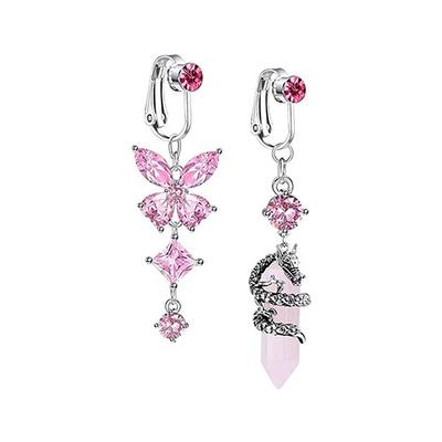 Sahte Göbek Kelebek Sahte Göbek Piercing Klipsli Göbek Deliği Sahte Piercing