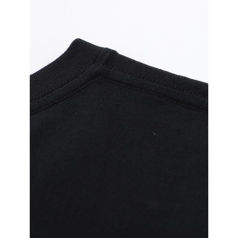 Europäische Größen Herren T-Shirt mit Buchstabenaufdruck