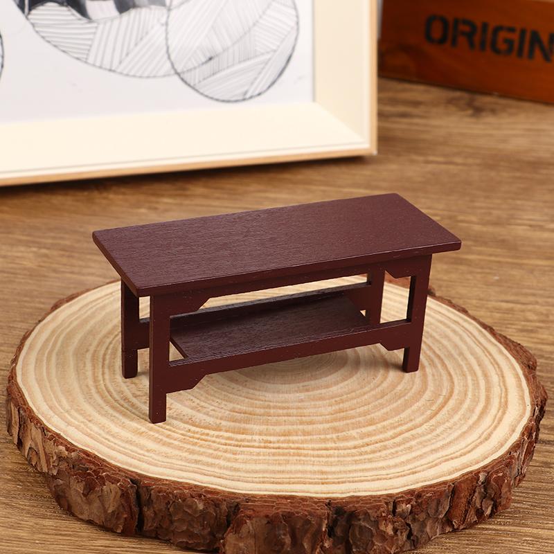 1Pc 1/12 Dollhouse Kitchen Room Furniture Dining Wood Table For Doll House