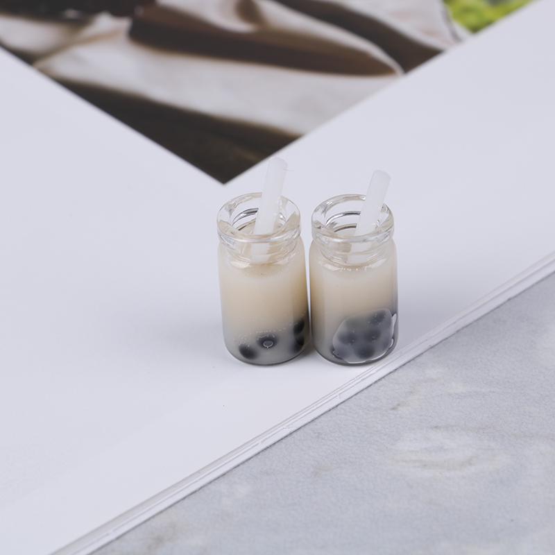 2 ks 1/12 miniaturní doplňky domečku pro panenky Simulace Pearl Milk Tea Model Drink