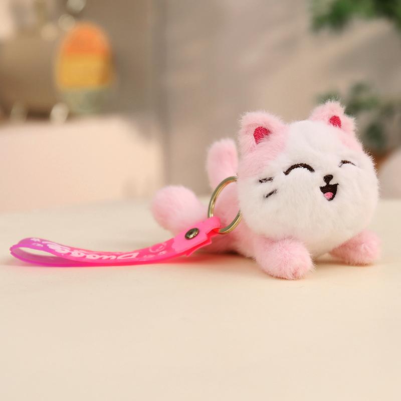 10/20cm Adorable Happy Cat Lying Doll Plush Toy Stuffed Colorful Kitten Plushie Brown Blue Coffee Pink Appeasing Gift