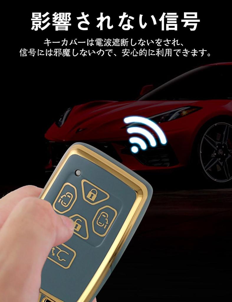 LETINGFAR Key Case for Toyota, Smart Key Case, Key Cover, Soft TPU Material, 5