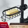 Space Aluminum Sink Organizer: Kitchen Faucet Rack & Sponge Drain Basket