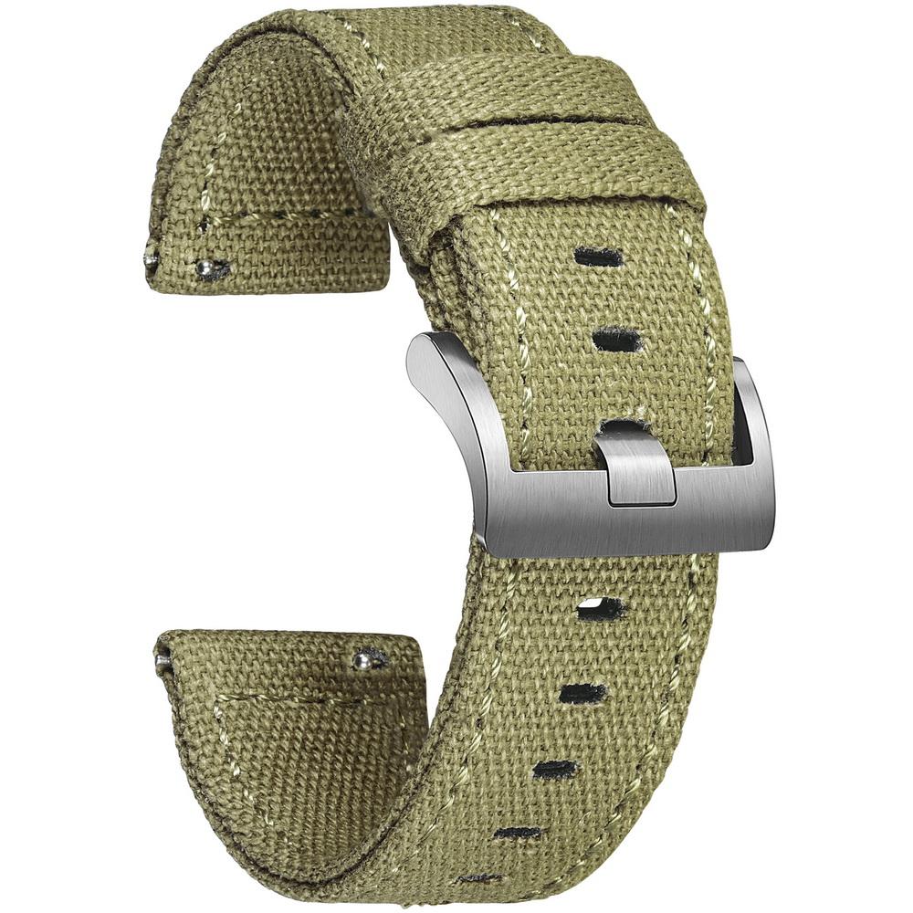Hemsut Higher Quality Canvas Watch Bands Quick Release 18mm 20mm 22mm 24mm Wrist Straps For Man Women