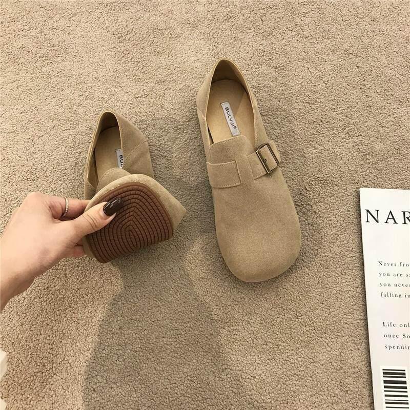 Retro All-inclusive Birkenstocks Spring and Autumn Casual One-pedal Lazy Flat-soled Single Shoes Matte Birkenstocks Beanie Shoes