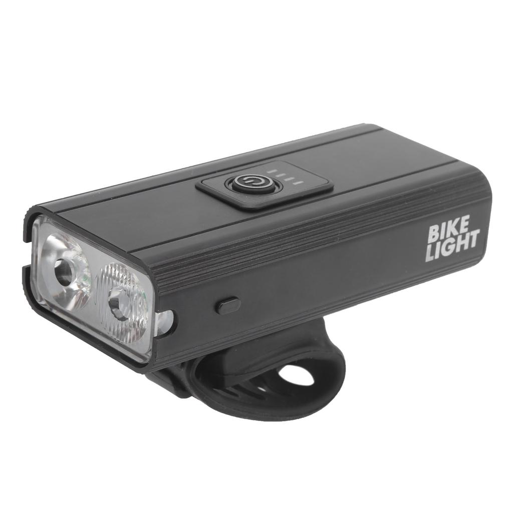 Bike Front Light USB Rechargeable LED Battery Indicator Waterproof Bicycle Headlight