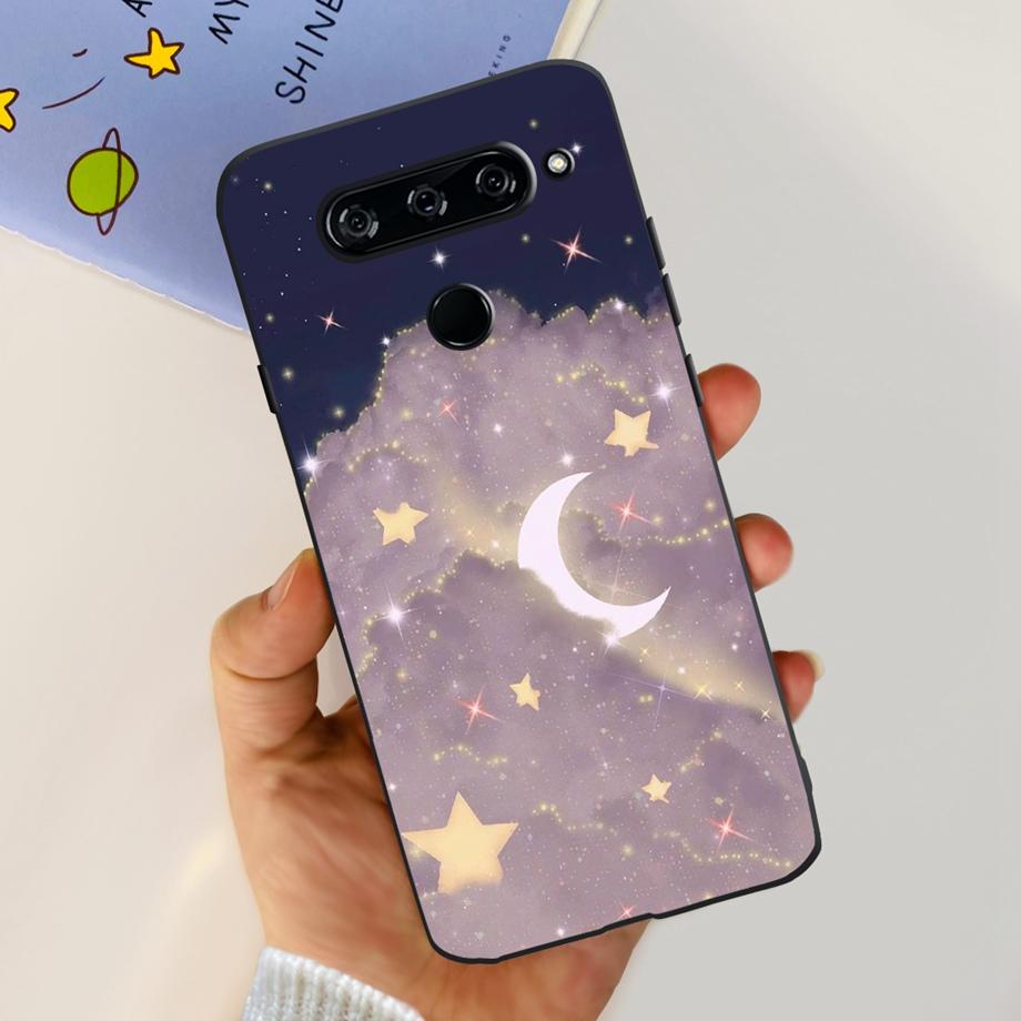 For LG V40 ThinQ Case Cover For LG V35 V35+ ThinQ Soft TPU Silicone Cases Fashion Flower Cute Pattern Funda For LGV40 ThinQ Capa