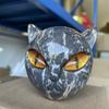 Luxury Black Cat Figurine Modern Minimalist Home Decor Synthetic Resin Craft Artwork Purple Blue Green Yellow Red Color 