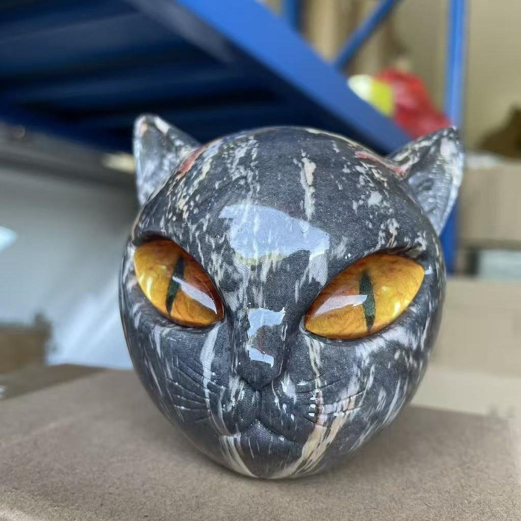 Luxury Black Cat Figurine Modern Minimalist Home Decor Synthetic Resin Craft Artwork Purple Blue Green Yellow Red Color 