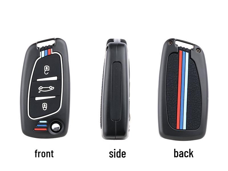Dongfeng Peugeot Key Case for Models 207, 301, 308, 408, 508, and 3008 with Logo.
