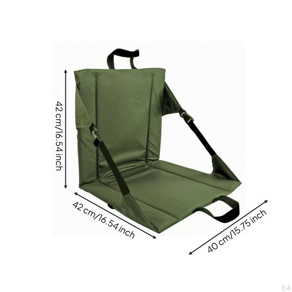 Portable Foldable Floor Chair | Convenient Top Carry Handle, Padded with Back Support,