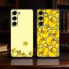 Yellow Duck Cute Phone Case For Samsung Galaxy A91,80,73,72 ,71,53,52,32 ,31,22,21s,20,Soft Black Case