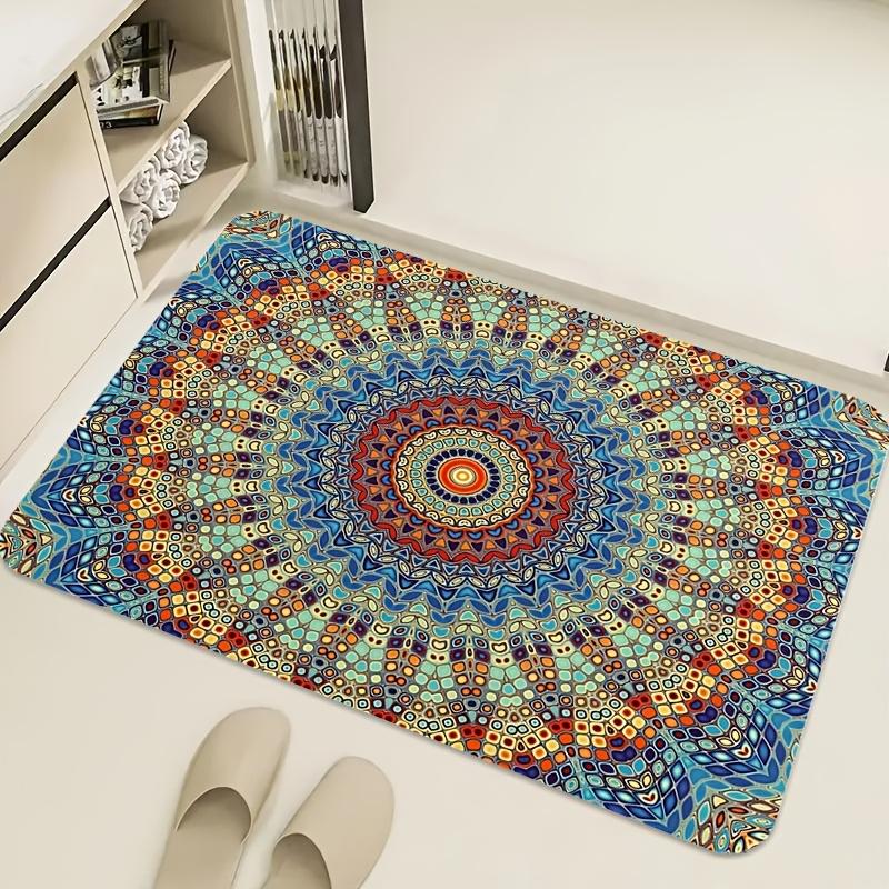 

Bohemian Mandala Doormat - Exquisite and Colorful Design Creates A Unique Home Entrance, Adding Exotic Atmosphere To Your Space 40x60cm