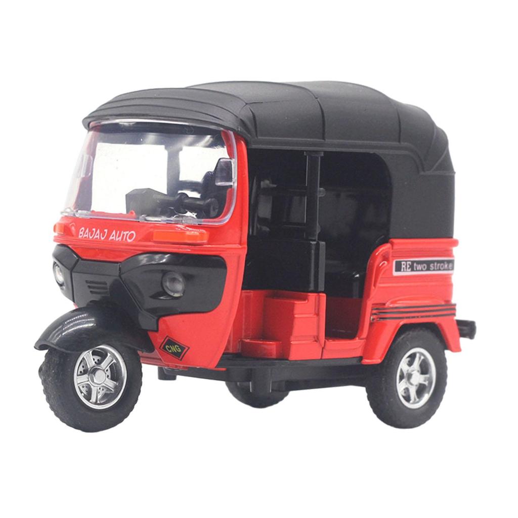 Dreiradmodell im Maßstab 1:14, Miniaturfigur für Schlafzimmer, Geburtstag, Zuhause, Fahrzeugspielzeug, dreirädrige Statue im Retro-Design