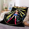 HD S-Sailor M-Moon Flannel Throw Blanket 3D Cartoon Print Soft Warm Lightweight Sofa Bed Cover Girls Bedroom Travel Decor Gift
