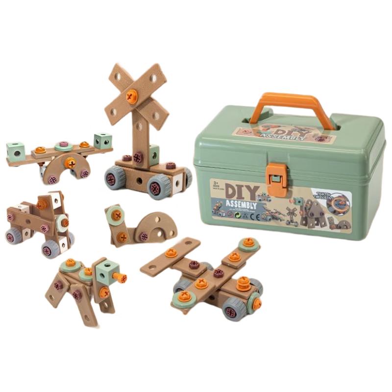 HANDUNYOU Kids  Double Drill 147-Piece Toy Set