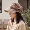 Vintage Plaid Newsboy Cap Warm Visor Beret Cap Baker Boy Hat Checked Slouchy Hat  Travel