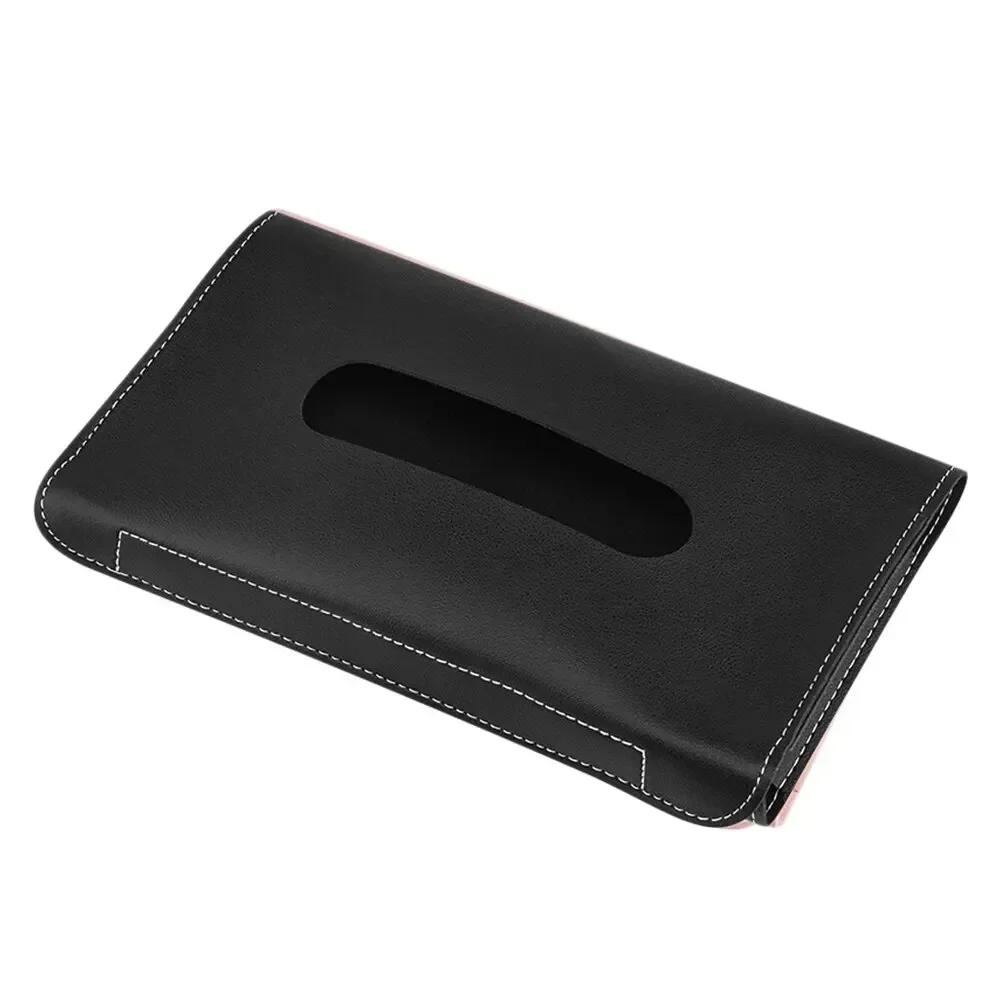 

Car Visor Storage Accessory - Detachable PU Leather Tissue Box for SUV/Sedan/Truck чорний