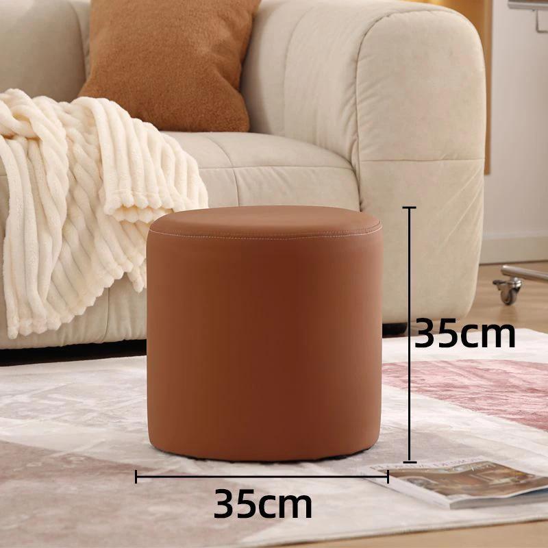 Wooden Ottomans Living Room Nordic Vanity Stool Modern Low Step Stools Office Decorative Ottoman Pouf Aesthetic Room Furnitures