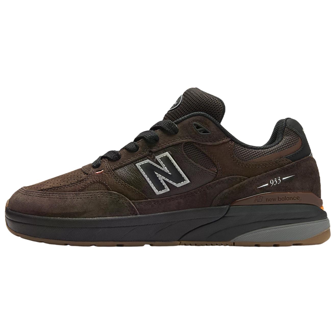 Andrew Reynolds x New Balance Numeric 933 Коричневые Черные Унисекс Кроссовки NM933BAR 42