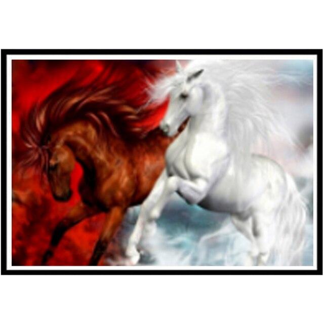 5D Diamond Painting Animal DIY Round Diamond Steed Embroidery Puzzle Mosaic Pattern Children Home Decoration Handmade Gift