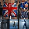 UK USA America United States Flag Boxing Muay Thai Kickboxing Shorts 3D Print Training Unisex Men Women Fitness Gym Sport Workout Casual Streetwear