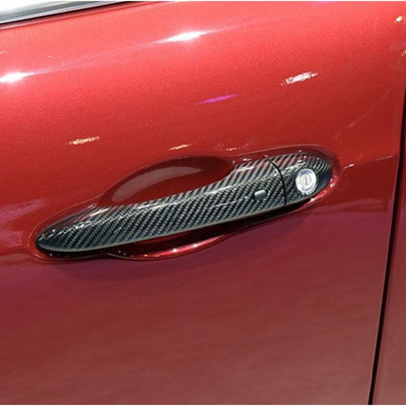 Genuine Carbon Fiber Door Handle Cover for Maserati Ghibli 2014-201720182019