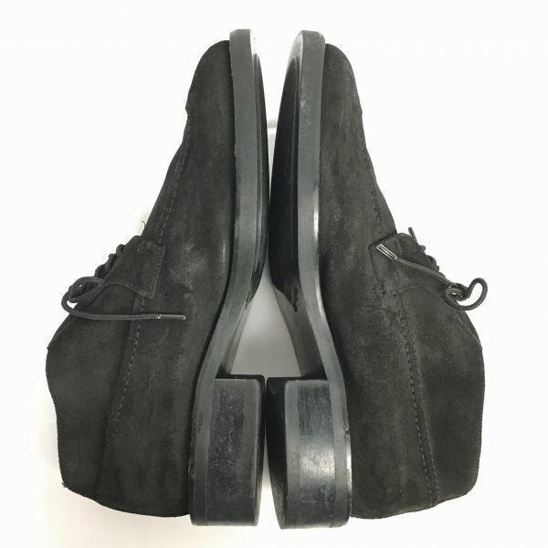 Versace Classic Chukka Boots Schwarz Wildleder-Finish Größe 41.5 26.026.5 Vintage Herren(GEBRAUCHT)