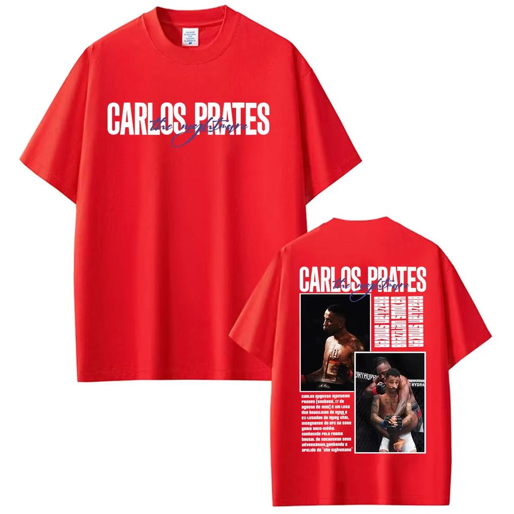 2026 Funny Carlos Prates Brazilian Smoker Graphic T Shirt Men's Women Fashion Gothic Classic T-shirts Y2K Gothic Cotton Oversized T-shirts
