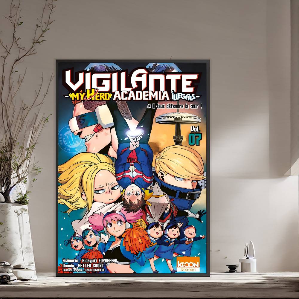 V-Vigilante B-Boku no Hero Academia I-Illegals Self-adhesive Art Poster Retro Kraft Paper Sticker DIY Room Bar Cafe Stickers