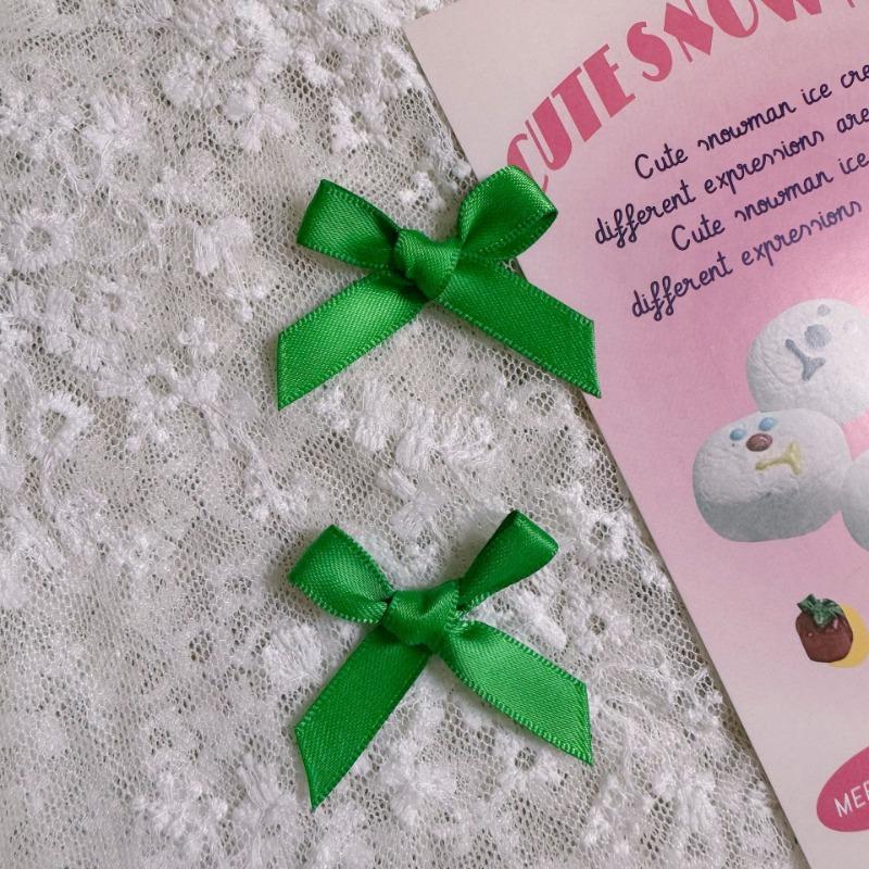 50/100 Pcs Fresh Pink Ribbon Bows Small Size Satin Ribbon Bow Flower Craft Decoration Handwork DIY Party Decoration