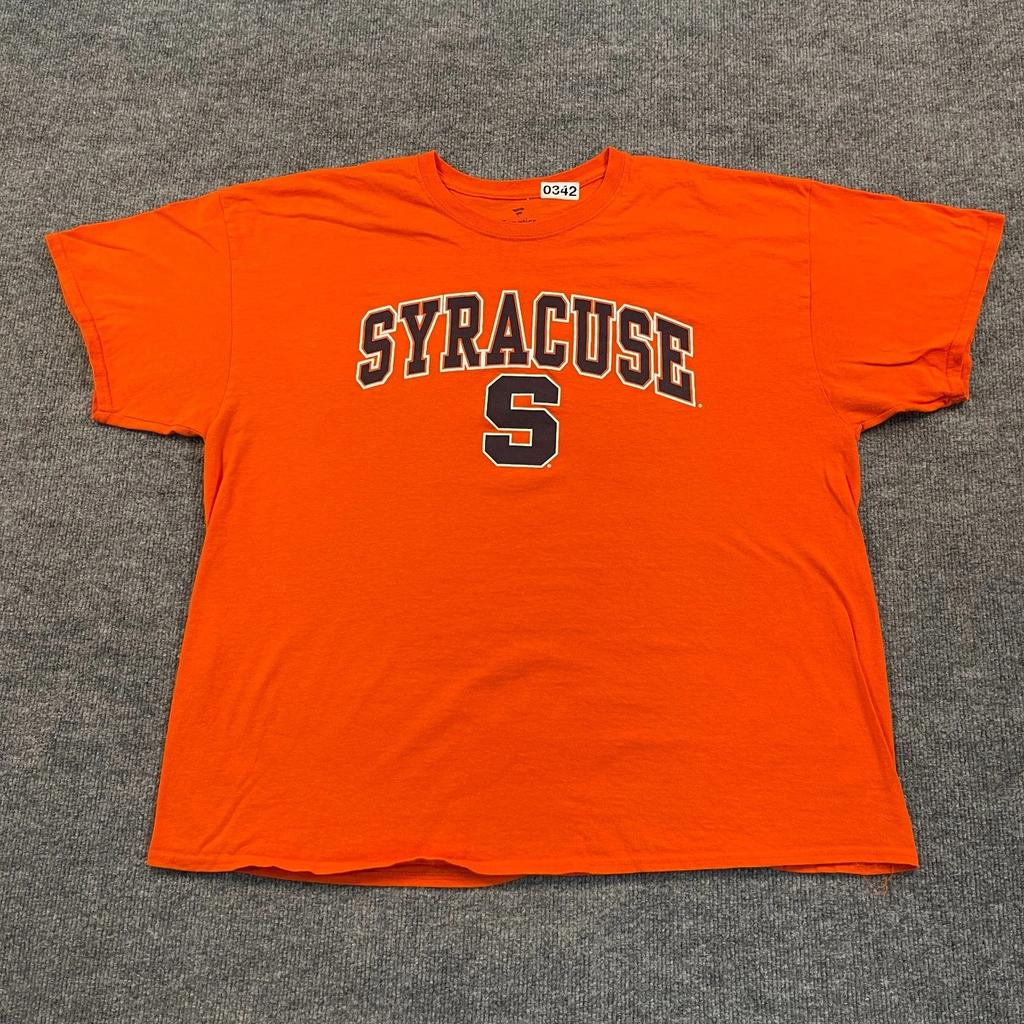 Fanatics Syracuse University Shirt 2XL 25x29 Orange Arch Spellout