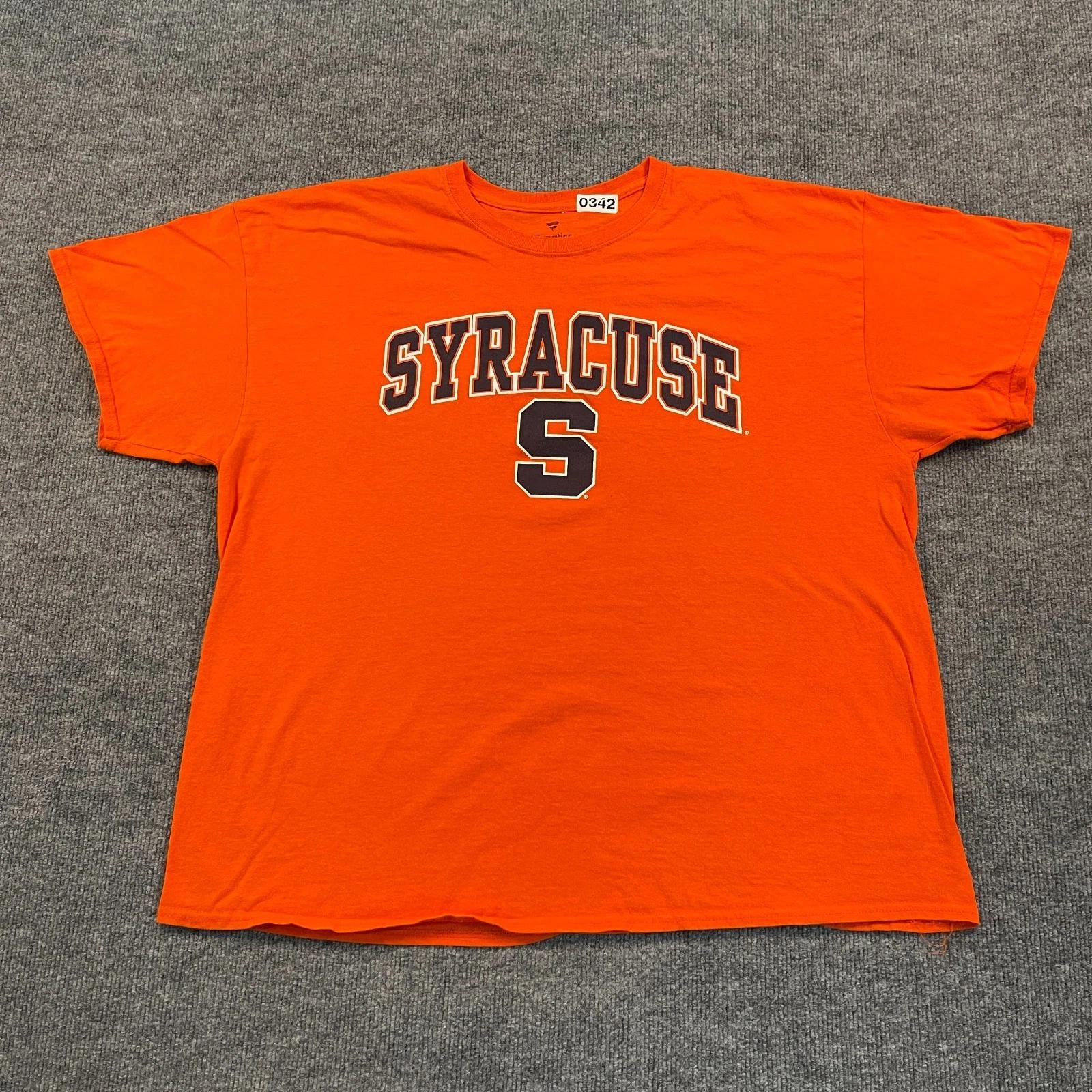 

Fanatics Syracuse University Shirt 2XL 25x29 Orange Arch Spellout 4XL
