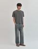 WORK ON BODY OFF (Crop) Airbit Cooling Solid Semi-Oversized Short Sleeve T-Shirt [Charcoal]