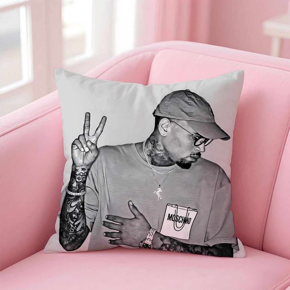 Hot C-Chris Brown Cushion Cover Comfortable Reversible Pillow Cover Ideal for Car Sofa Bedroom & Beyond