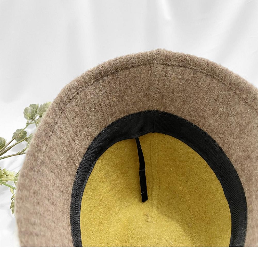 Women's Unisex Two-Tone Wool Bucket Hat