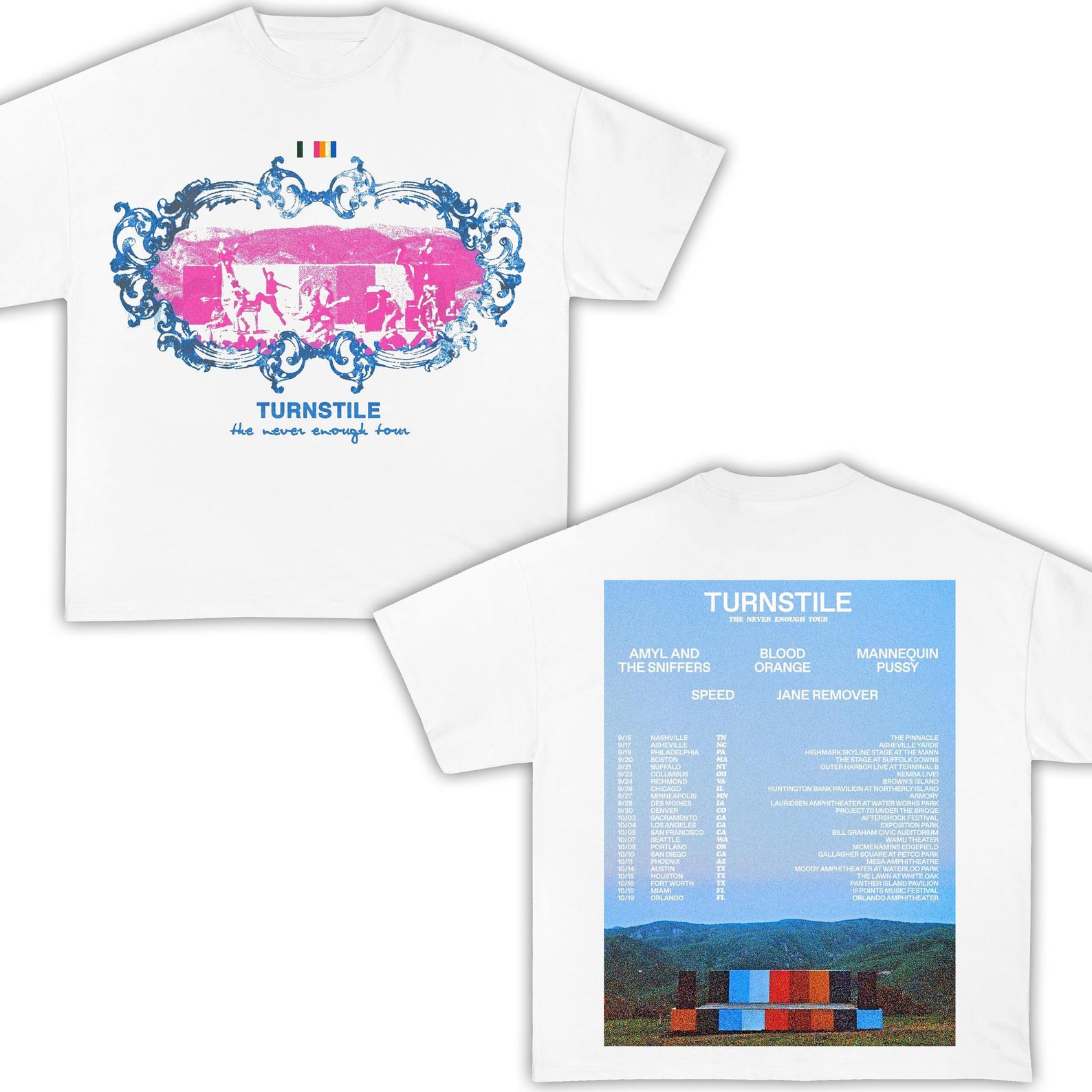 Turnstile Tour T-Shirt - Rock Music Band Merch - Glow On Album Tee - Gift for Rock Music Fans - Nonstop Feeling M