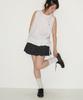 Ronron Pleats Banding Mini Skirt Dot Black