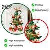 Indoor And Outdoor Seasonal Decor Christmas Tree Window Stickers with Gnome Snowman, Removable Glass Stickers, PVC Festive Home Beautification