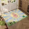 Cute Cartoon Friend M-My friend rabbits Floor Mat Soft Thickened Flannel Door Mat Non-Slip Living Room Rug Home Decor