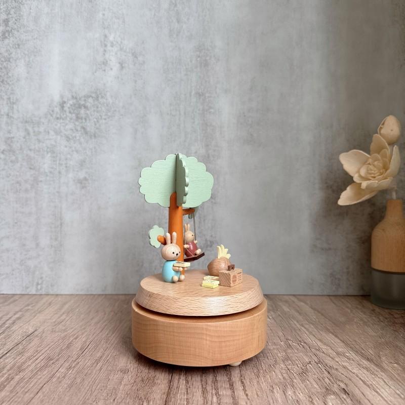 Elegant Wooden Music Box Castle Carousel Musical Box Birthday Christmas Gift for Girlfriend Boyfriend Music Box Present