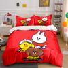Cute Cartoon Animals Graphic Bedding Duvet Cover Set Duvet Cover Pillowcases (1*Duvet Cover 2*Pillowcases, without duvet insert)