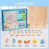 Wooden Fun Shark Dolphin Marine Creature Shape Logic Training Game Board