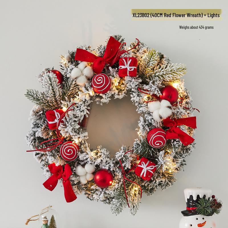 Luminous Christmas Wreath: Festive Door & Wall Decoration for Bar & Mall Scenes