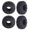 4 Pcs RC Wheel Tire with Hub Plastic Enhanced Handling High Simulation RC Crawler Tire for Axial SCX
