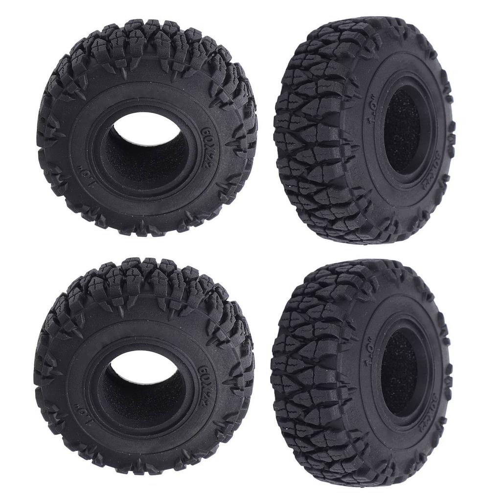 4 Pcs RC Wheel Tire with Hub Plastic Enhanced Handling High Simulation RC Crawler Tire for Axial SCX