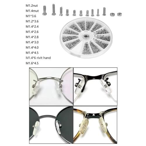 120-Piece Set of Eyeglass Screws with Mini Screwdriver, Eyeglass and Sunglass Screw Repair Tool Kit for Glasses and Watch Repair