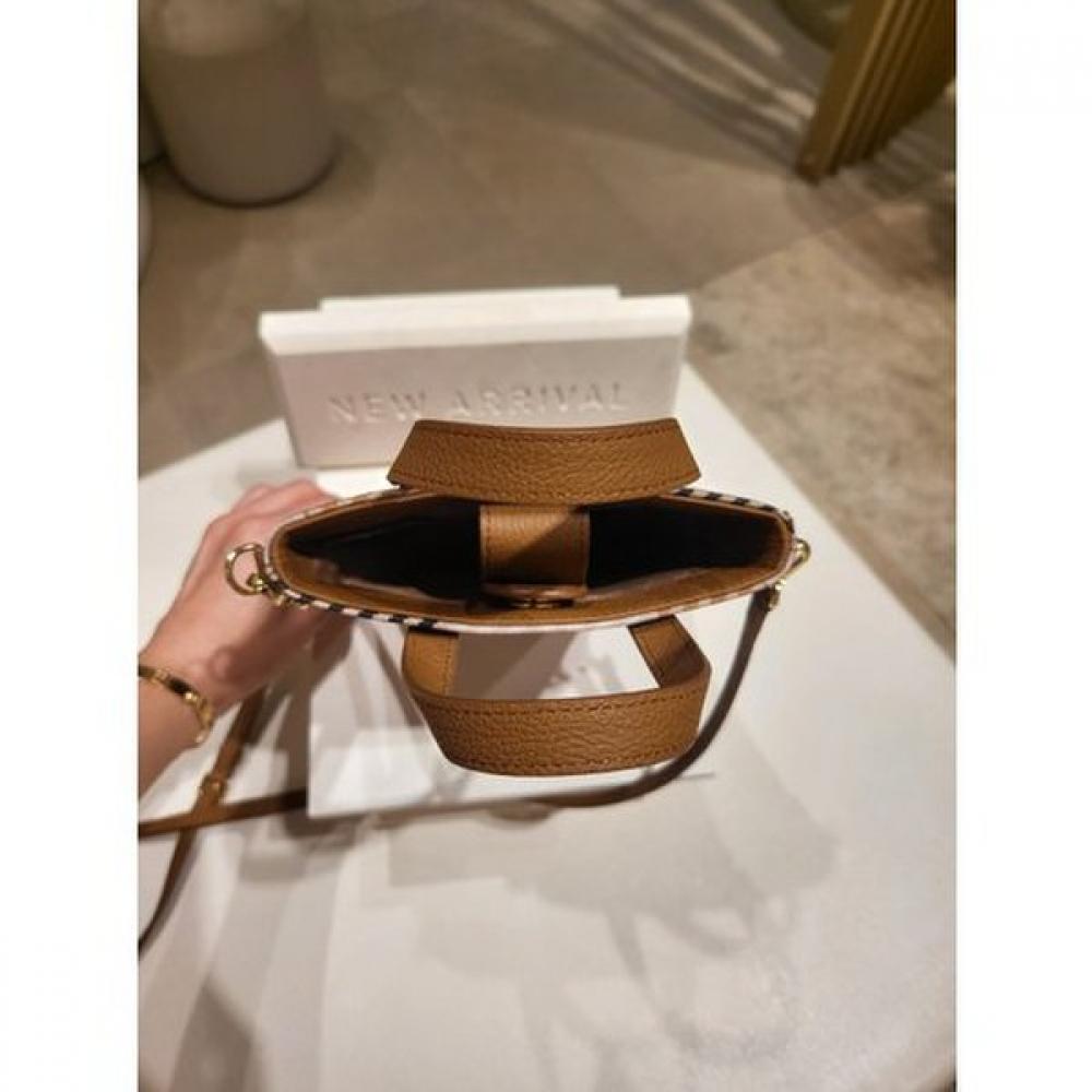 Daks Brown House Check Mini Crossbody Bag Dcwa4f501w2
