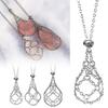 Steel Design Crystal Cage Necklace Holder Net Metal Chain Stone Collecting Holder Adjustable Pendant Jewelry