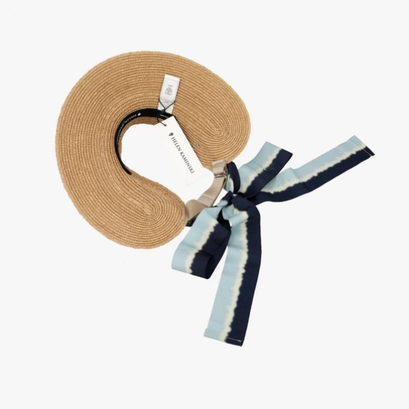 Helen Kaminski Sabina Ombre Natural Oasis Visor Sun Cap Hat51983